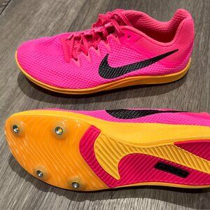 BRAND NEW pink Nike Rival distance spikes